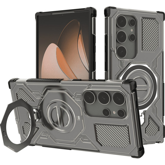 Techsuit - Carbon Shield Pro - Samsung Galaxy S24 Ultra - Smoke Black