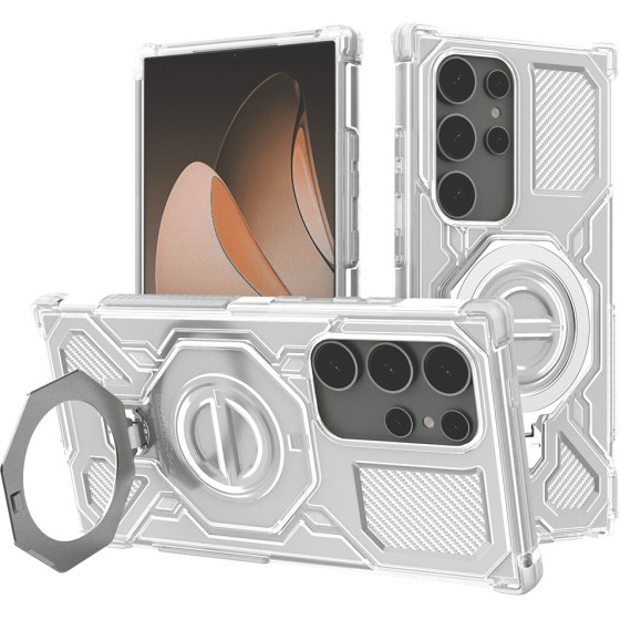 Techsuit - Carbon Shield Pro - Samsung Galaxy S24 Ultra - White Transparent