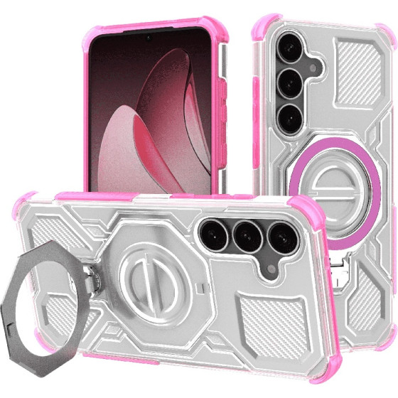 Techsuit - Carbon Shield Pro - Samsung Galaxy S25 - Pink Transparent