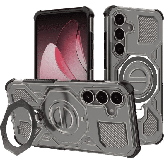 Techsuit - Carbon Shield Pro - Samsung Galaxy S25 - Smoke Black