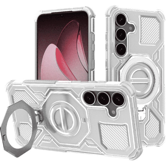 Techsuit - Carbon Shield Pro - Samsung Galaxy S25 - White Transparent