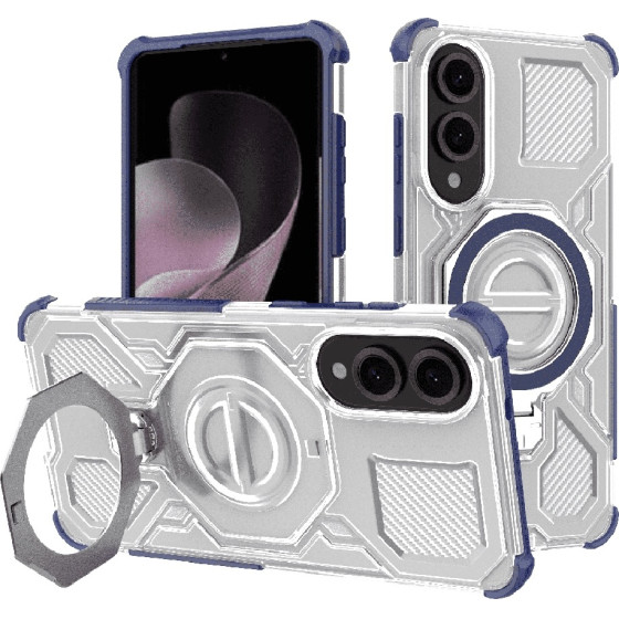 Techsuit - Carbon Shield Pro - Samsung Galaxy S25 Edge - Blue Transparent