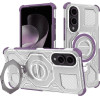 Techsuit - Carbon Shield Pro - Samsung Galaxy S25 Edge - Purple Transparent