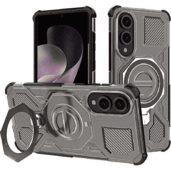 Techsuit - Carbon Shield Pro - Samsung Galaxy S25 Edge - Smoke Black
