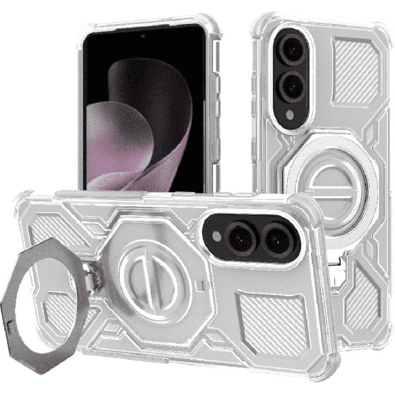 Techsuit - Carbon Shield Pro - Samsung Galaxy S25 Edge - White Transparent