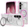 Techsuit - Carbon Shield Pro - Samsung Galaxy S25 Plus - Pink Transparent