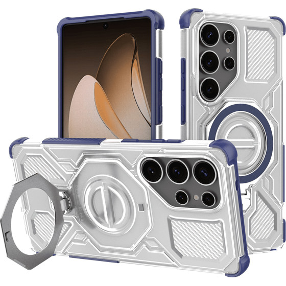 Techsuit - Carbon Shield Pro - Samsung Galaxy S25 Ultra - Blue Transparent