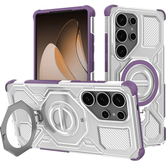 Techsuit - Carbon Shield Pro - Samsung Galaxy S25 Ultra - Purple Transparent