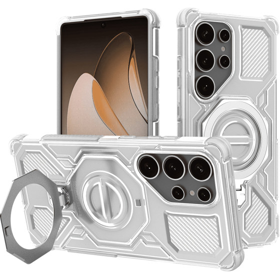 Techsuit - Carbon Shield Pro - Samsung Galaxy S25 Ultra - White Transparent