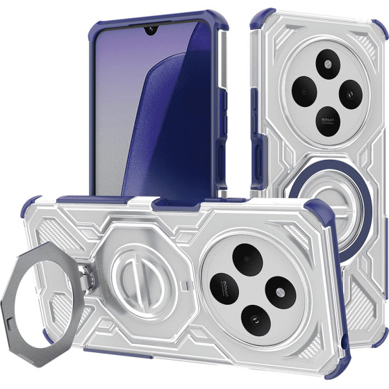 Techsuit - Carbon Shield Pro - Xiaomi Redmi 14C / Poco C75 - Blue Transparent