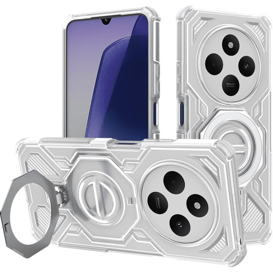 Techsuit - Carbon Shield Pro - Xiaomi Redmi 14C / Poco C75 - White Transparent