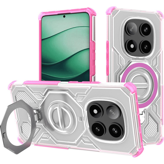 Techsuit - Carbon Shield Pro - Xiaomi Redmi Note 14 Pro 5G / Poco X7 - Pink Transparent