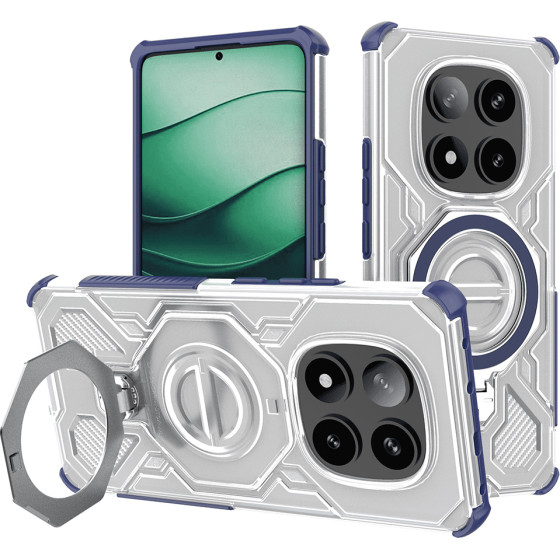 Techsuit - Carbon Shield Pro - Xiaomi Redmi Note 14 Pro+ 5G - Blue Transparent