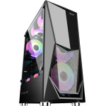 Armaggeddon ATX/Matx Pc Casing With 3xArgb Fans Black - (TRITRON1-B)