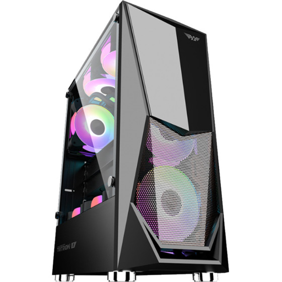Armaggeddon ATX/Matx Pc Casing With 3xArgb Fans Black - (TRITRON1-B)