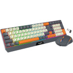 Armaggeddon Dual Mode Gaming Combo Keyboard And Mouse MM-852R Duo Stealth Grey Orange - (MM-852R-GO)