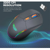 Armaggeddon Dual Mode Gaming Combo Keyboard And Mouse MM-852R Duo Stealth Grey Orange - (MM-852R-GO)