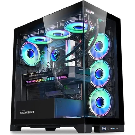 Armaggeddon E-Atx Rgb Transparent Fish Tank Gaming Case Aquaron Xtreme Black - (AQUARON-XTREME-B)