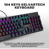 Armaggeddon Mechanical HOT-Swap Keyboard 12FX Backlight Blue Switch MKA-7C 2024 Black Clicky - (MKA-7C-2024-CB)