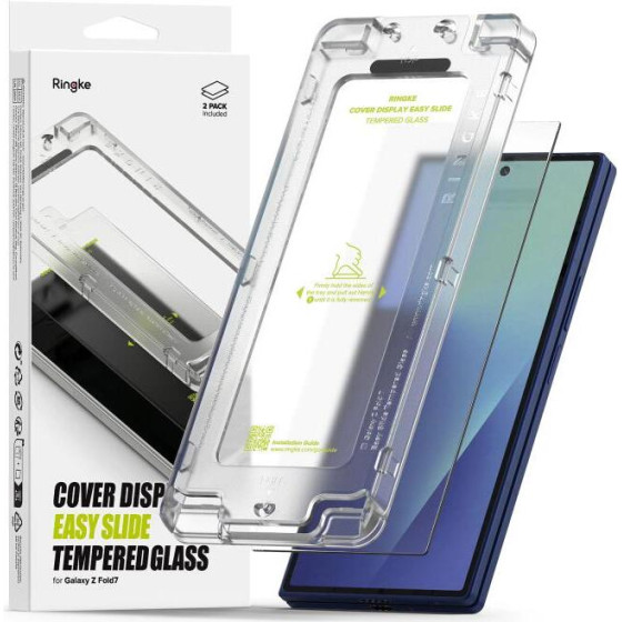 Ringke - Cover Display Easy Slide Tempered Glass (2 pack) - Samsung Galaxy Z Fold7 - Clear