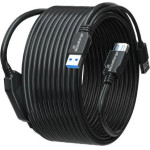 MediaRange Active Usb Extension Cable, 2x USB-A Plug To 1x USB-A Socket, 1x Repeater, Usb 3.0, 5 Gbps Data Transfer Rate, 10m, Black - (MRCS243)