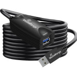 MediaRange Active Usb Extension Cable, USB-A Plug To USB-A Socket, 1x Repeater, Usb 3.0, 5 Gbps Data Transfer Rate, 5m, Black - (MRCS242)