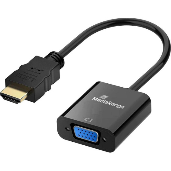 MediaRange Hdmi To Vga (HD15) Video Converter, 20cm, Black - (MRCS231)