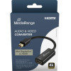 MediaRange Mini DisplayPort� To HDMI� Converter, 10 Gbps, 20cm, Black - (MRCS236)