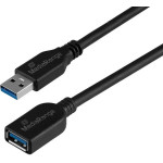 MediaRange Usb Extension Cable, USB-A Plug To USB-A Socket, Usb 3.0, 5 GB/s Data Transfer Rate, 5m, Black - (MRCS241)