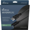 MediaRange Usb Extension Cable, USB-A Plug To USB-A Socket, Usb 3.0, 5 GB/s Data Transfer Rate, 5m, Black - (MRCS241)