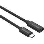 MediaRange Usb Type-C(R) Extension Cable, Plug To Socket, Usb 3.2 Gen 1x1 5 Gbps, USB-C Power Delivery Enabled 60W max., 2.0m, Black - (MRCS245)