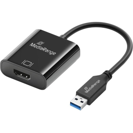 MediaRange USB-A To HDMI Audio And Video Converter, 20cm, Black - (MRCS232)