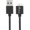 MediaRange USB-A To Micro-B Usb 3.0 Charge And Sync Cable, Usb 3.0, 5 Gbps, 5W max., 50cm, Black - (MRCS239)