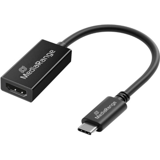 MediaRange USB-C To HDMI� Audio And Video Converter, 20cm, Black - (MRCS234)