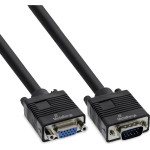 MediaRange Vga Extension cable, Vga (HD15) Plug To socket, 2m Cable Length, Black - (MRCS249)