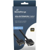 MediaRange Vga Extension cable, Vga (HD15) Plug To socket, 2m Cable Length, Black - (MRCS249)
