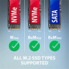 Axagon ADM2-Am USB-A 3.2 GEN2 - 1X NVME/Sata Sdd ADAPTER