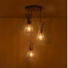 GloboStar Flixio Vintage �������� ��������� ������ �� ����� 3 x E27 Ac 220-240V IP20 - ����� - �40 x �40 x �70cm - (201-0126)