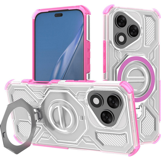 Techsuit - Carbon Shield Pro - Honor 400 Lite - Pink Transparent