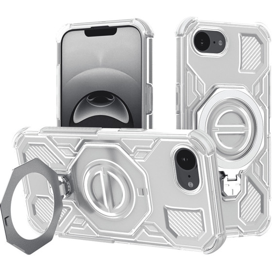 Techsuit - Carbon Shield Pro - Iphone 16e - White Transparent