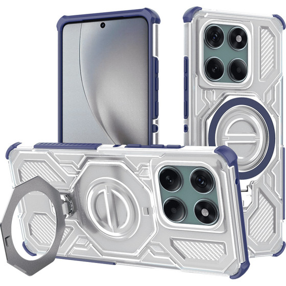 Techsuit - Carbon Shield Pro - Motorola Edge 60 Pro - Blue Transparent