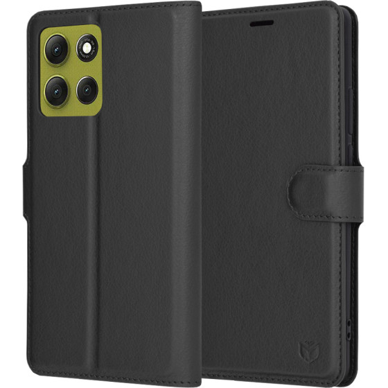 Techsuit - Leather Folio - Motorola Moto G86 - Black