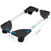 Lamtech Adjustable Pc Stand With Wheels Max 25KG BLACK/Silver - (LAM980398)