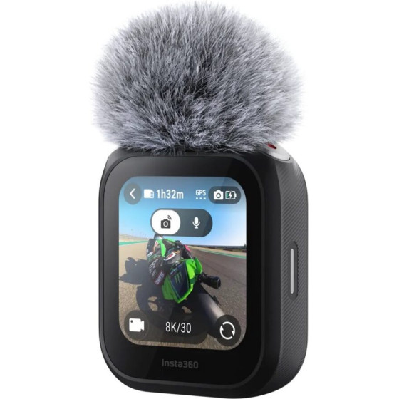 Insta360 Gps Preview Remote With Built-In Mic - Remote Control Up To 100m, Multiple Mounting Options - (CINSCAVX)
