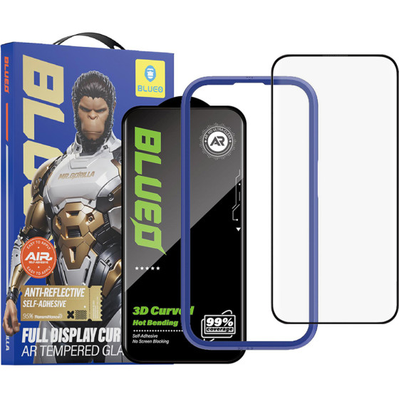 Blueo - 3D AR Full Glue Glass - iPhone 16 Pro - Black