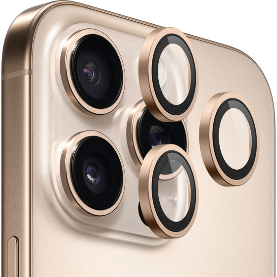 Blueo - 99 Anti-Reflective Lens Glass - iPhone 16 Pro / iPhone 16 Pro Max - Gold Titanium