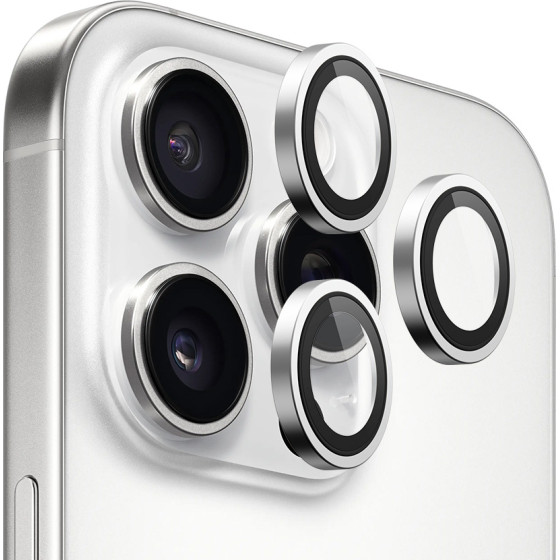 Blueo - 99 Anti-Reflective Lens Glass - iPhone 16 Pro / iPhone 16 Pro Max - Silver Titanium