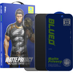 Blueo - Anti-Peep Privacy Glass - iPhone 15 Pro - Matte Black