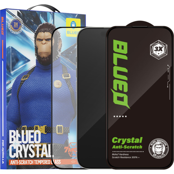 Blueo - Crystal Anti-Scratch Glass - iPhone 16 Pro - Black