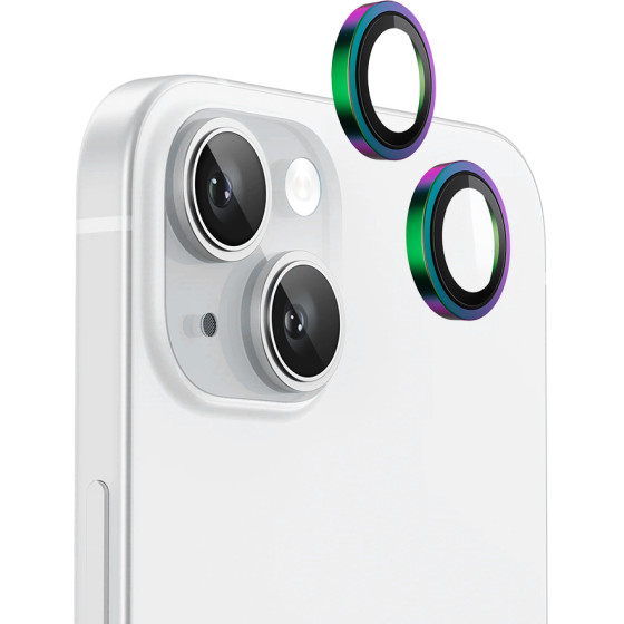 Blueo - Original Metal Frame Lens Protector (2 pack) - iPhone 15 / iPhone 15 Plus - Colorful